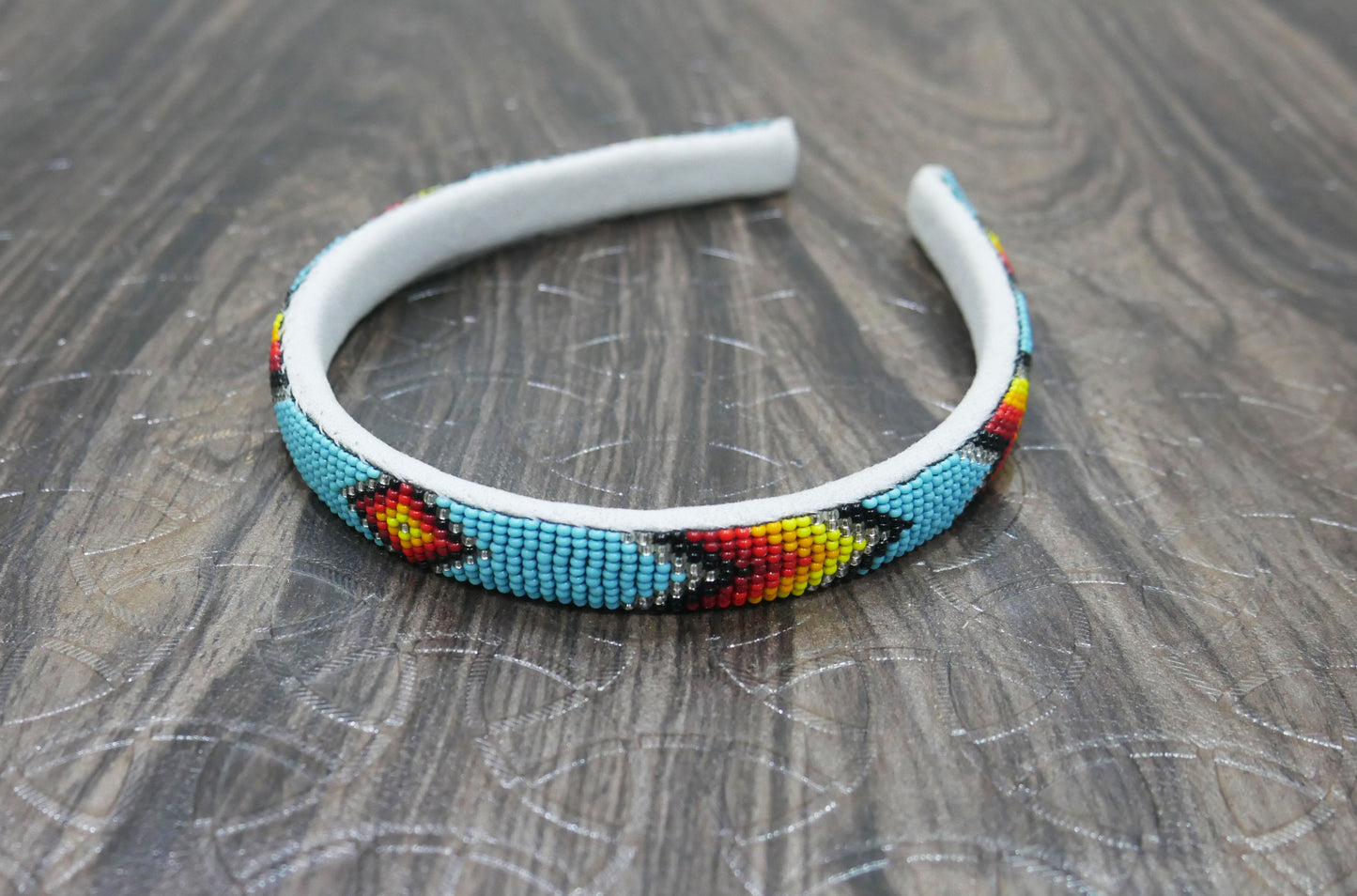 Native American Southwestern Beaded Headband Beaded Barrette, Gift of her