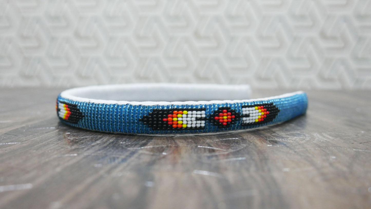 Native American Southwestern Beaded Headband Beaded Barrette, Gift of her