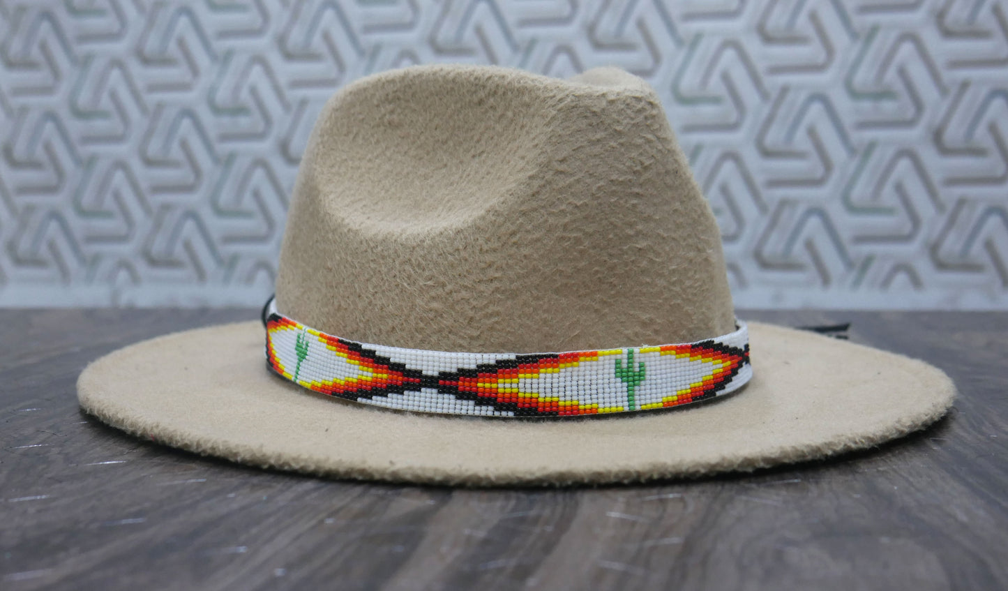 Beaded Hat Band Native American Southwestern Cowboy Rode Handmade Head/Hat Band