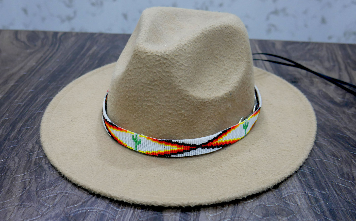 Beaded Hat Band Native American Southwestern Cowboy Rode Handmade Head/Hat Band