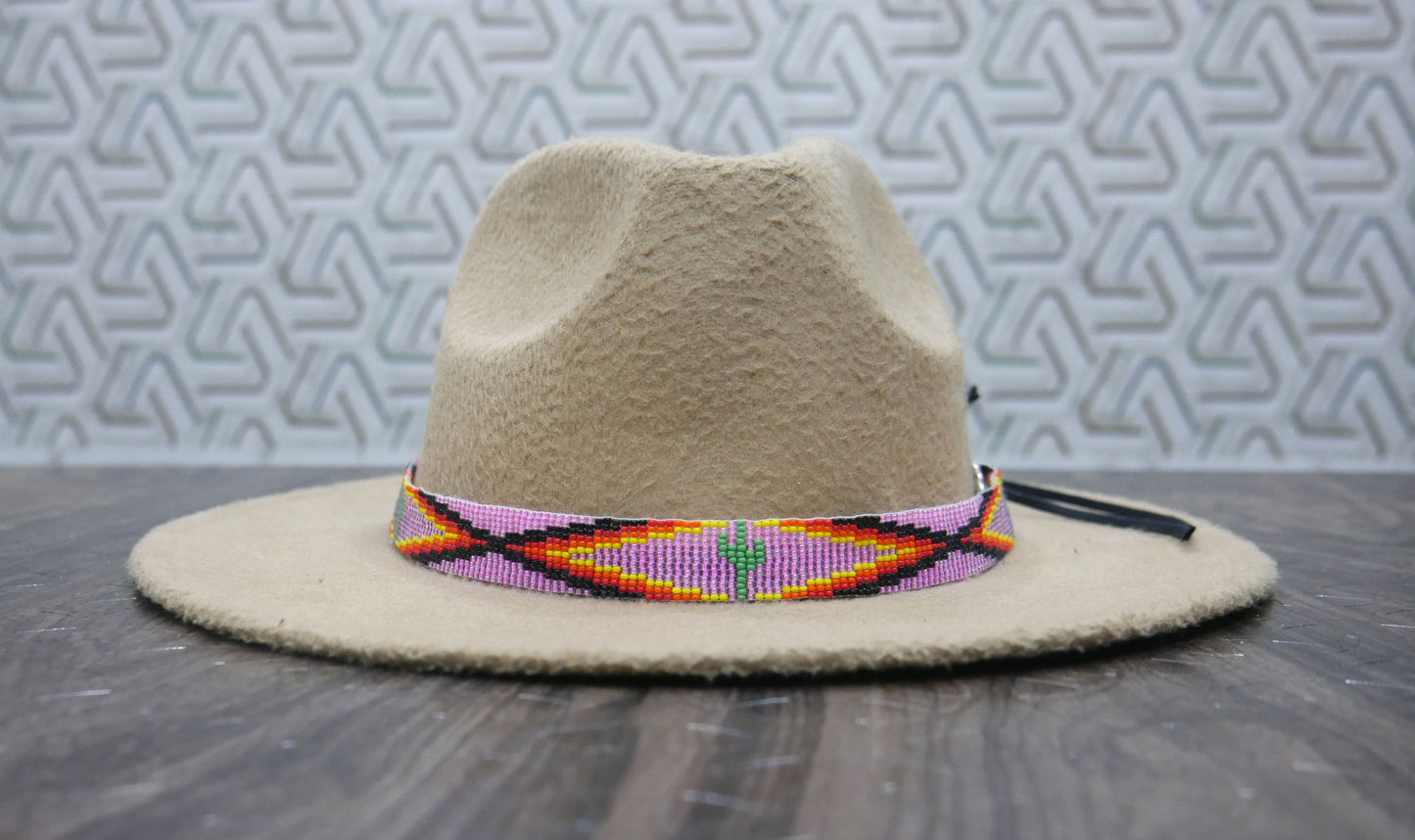 Beaded Hat Band Native American Southwestern Cowboy Rode Handmade Head/Hat Band