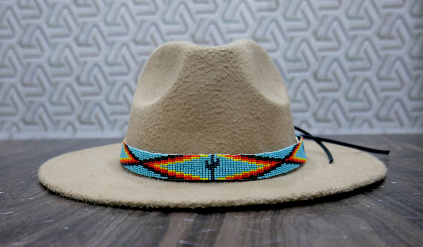 Beaded Hat Band Native American Southwestern Cowboy Rode Handmade Head/Hat Band