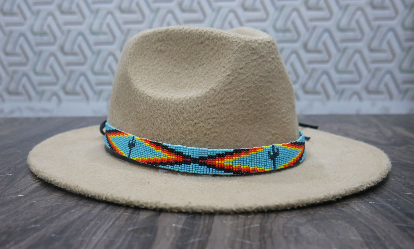 Beaded Hat Band Native American Southwestern Cowboy Rode Handmade Head/Hat Band