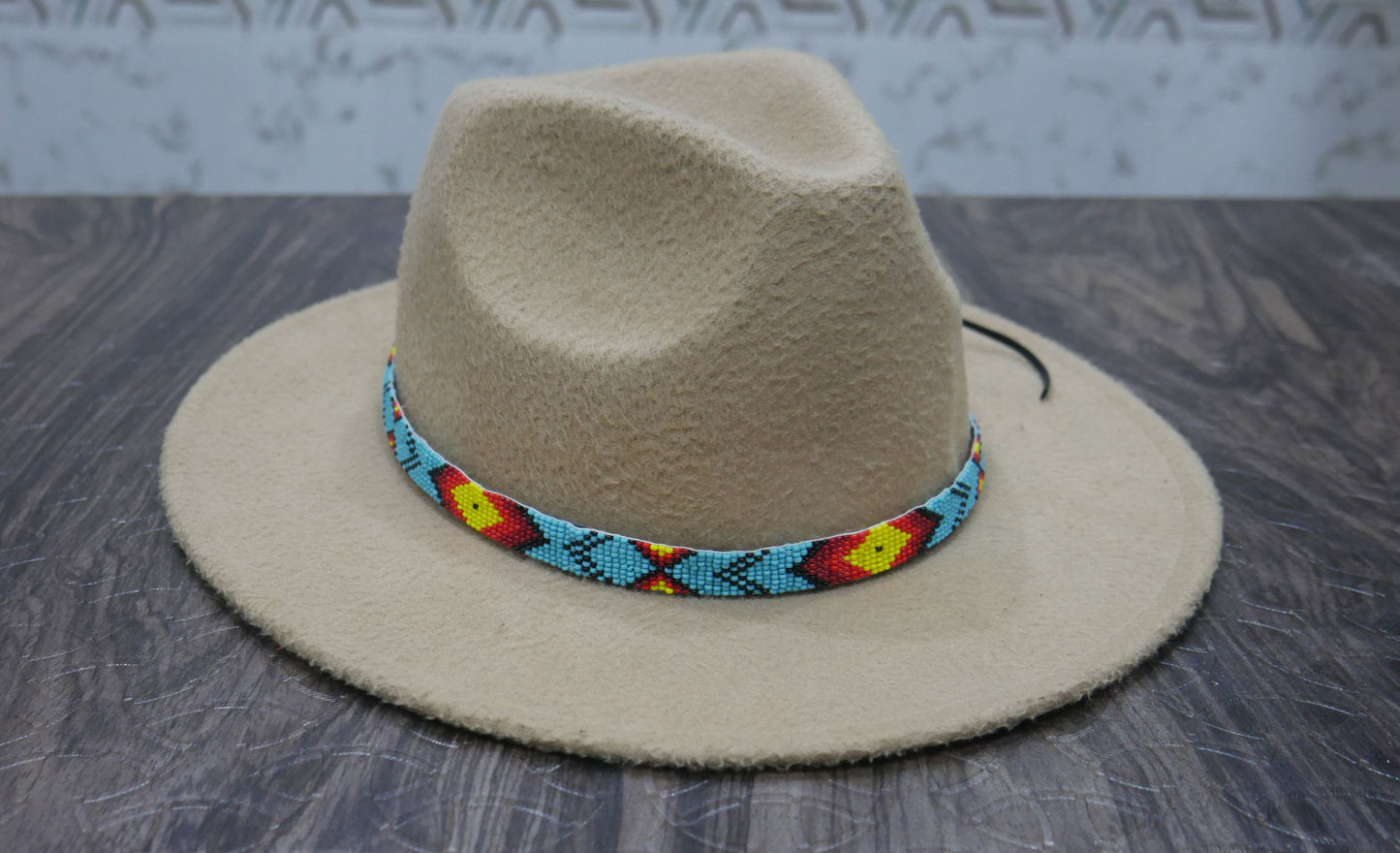 Beaded Hat Band Native American Southwestern Cowboy Rode Handmade Head/Hat Band