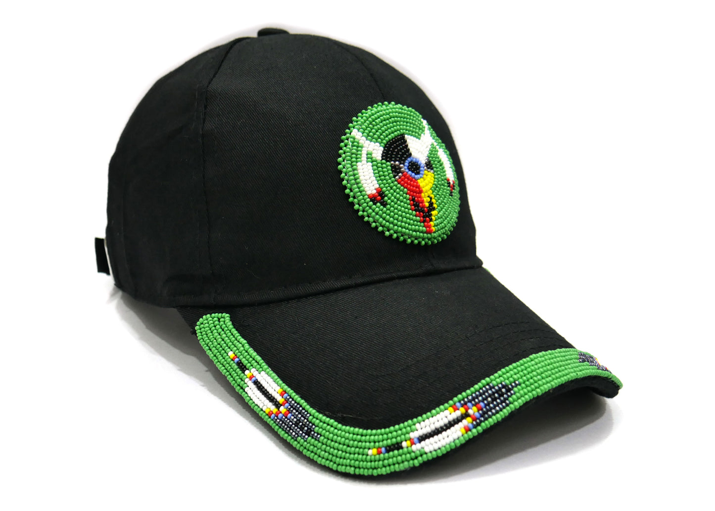 Native American Style Baseball Cap - Beaded Trucker Hat for Men