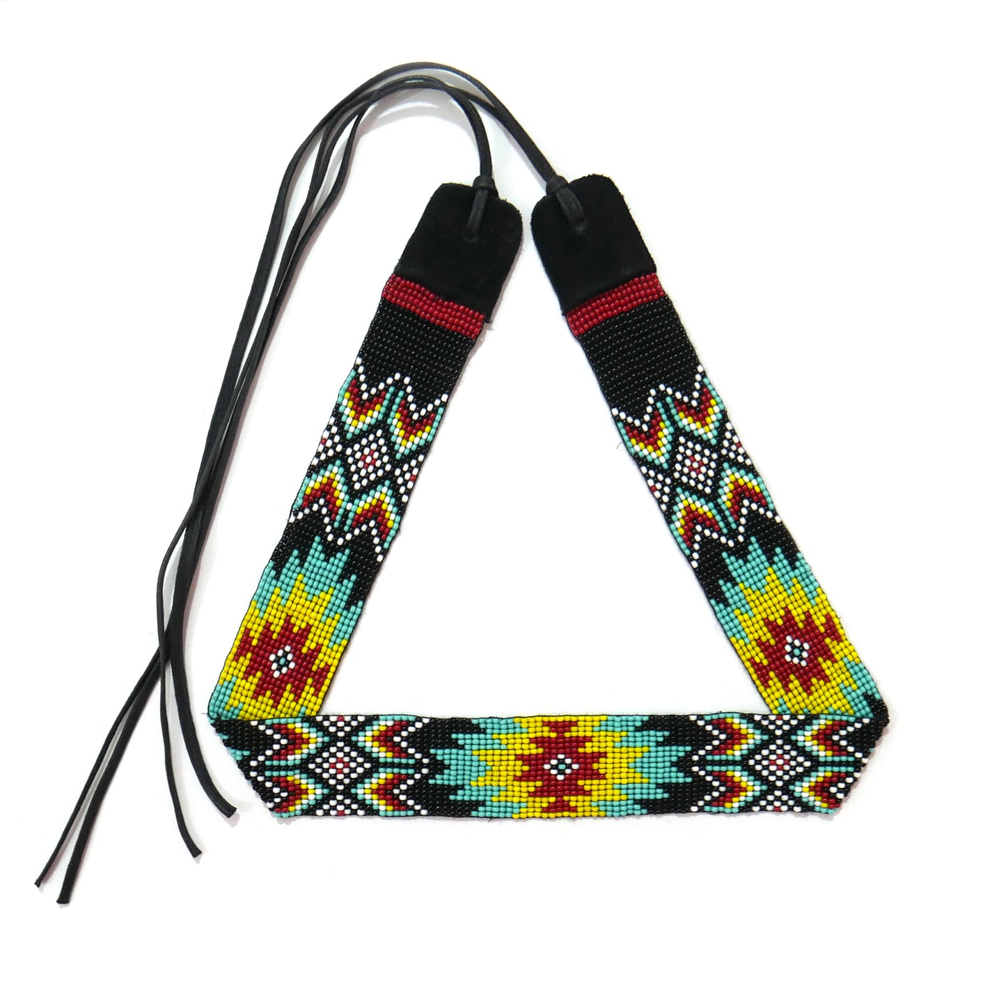 Beaded Hat Band Native American Southwestern Cowboy Rode Handmade Head/Hat Band