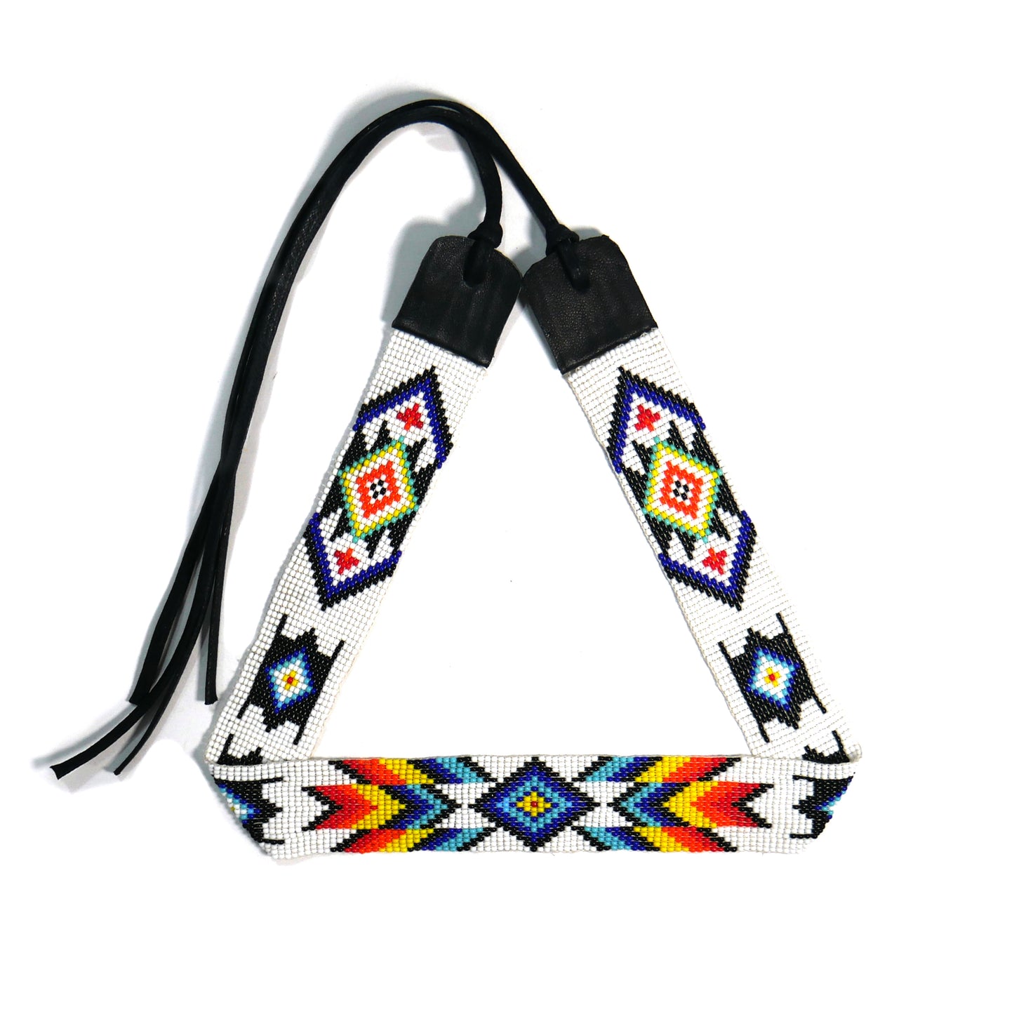 Beaded Hat Band Native American Southwestern Cowboy Rode Handmade Head/Hat Band