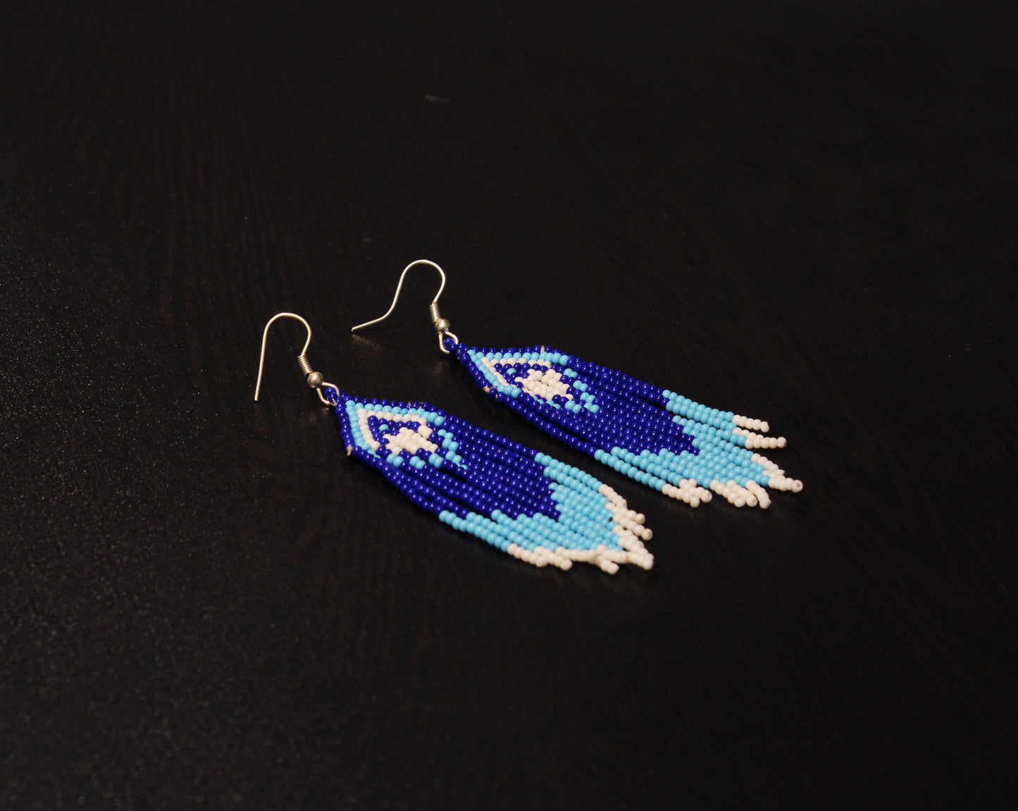 Blue Native American Beaded Necklace ( Handmade )