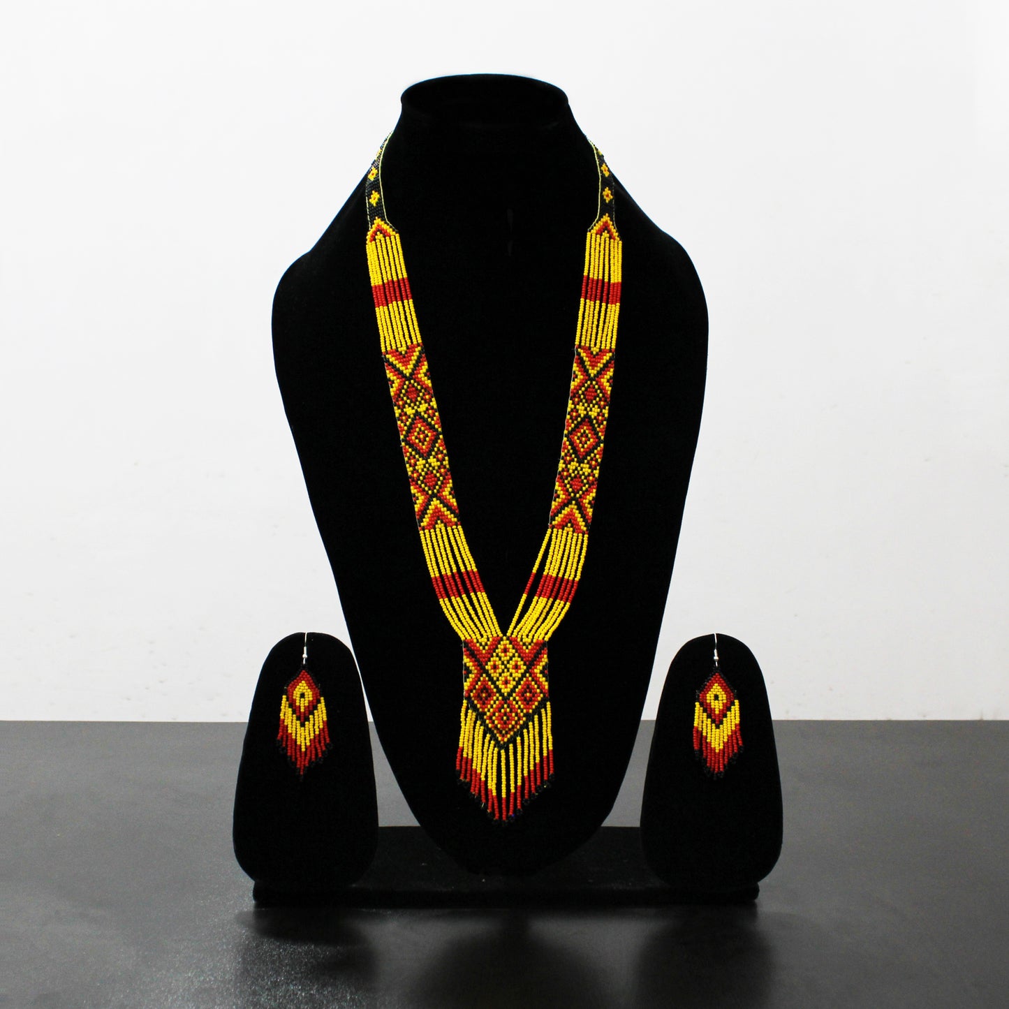 Blue Native American Beaded Necklace ( Handmade )