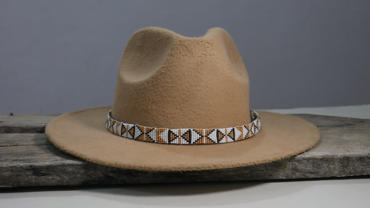 Beaded Hat Band Native American Southwestern Cowboy Rode Handmade Head/Hat Band