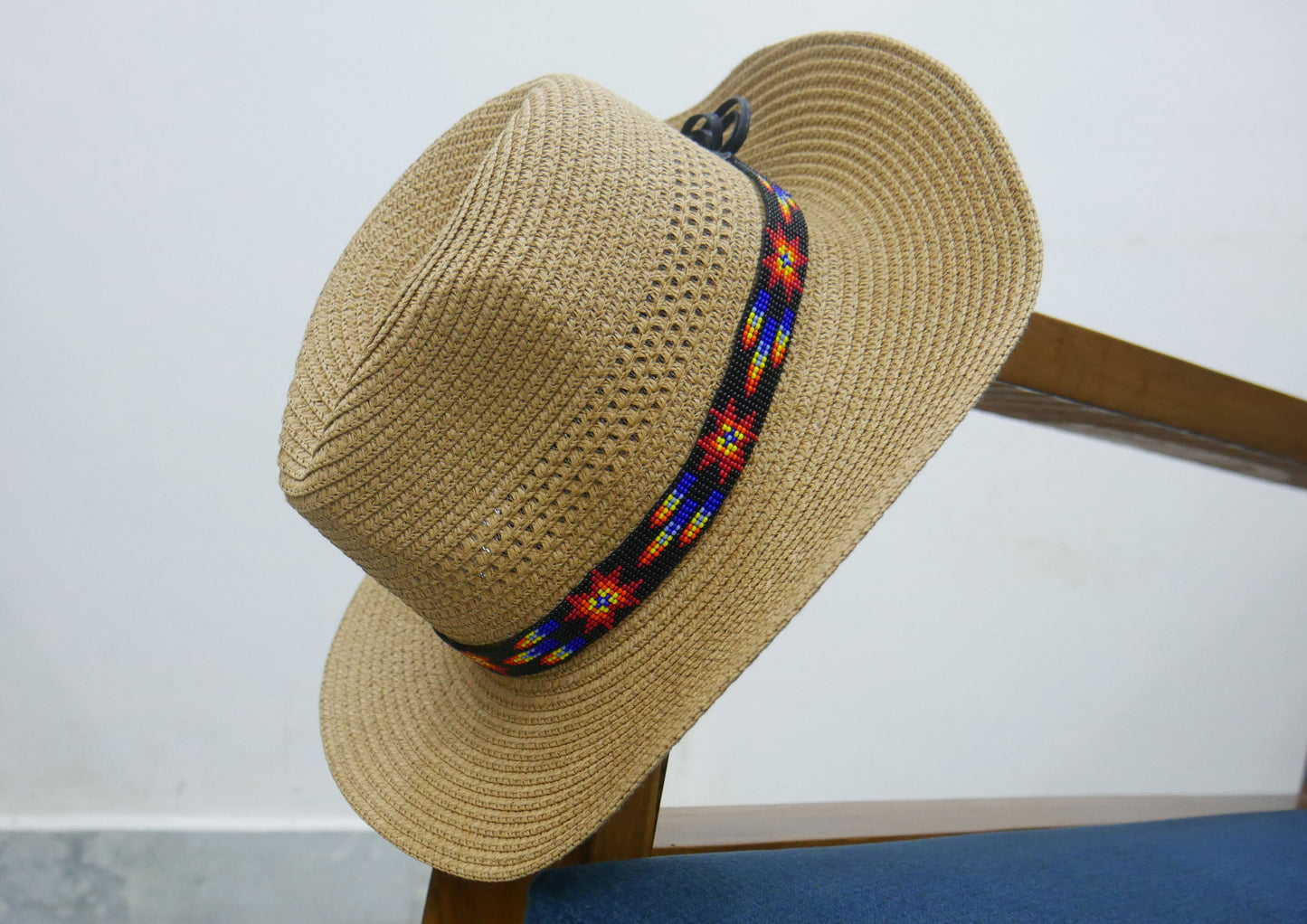 Beaded Hat Band Native American Southwestern Cowboy Rode Handmade Head/Hat Band