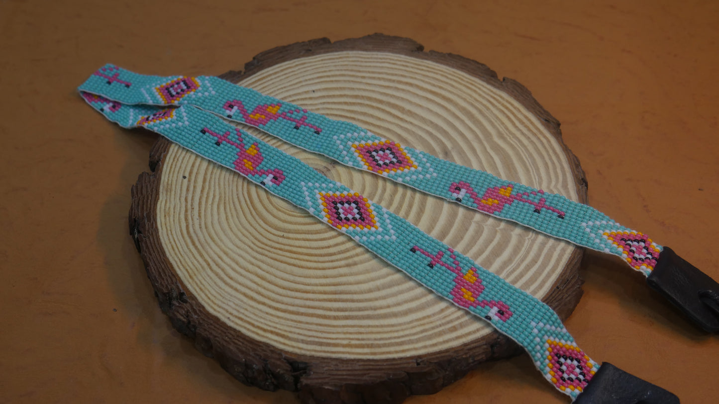 Beaded Hat Band Native American Southwestern Cowboy Rode Handmade Head/Hat Band