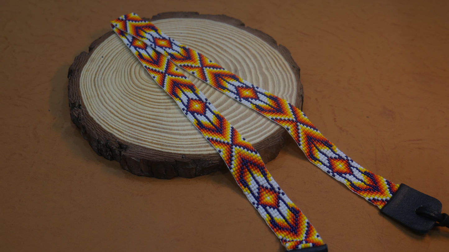 Beaded Hat Band Native American Southwestern Cowboy Rode Handmade Head/Hat Band