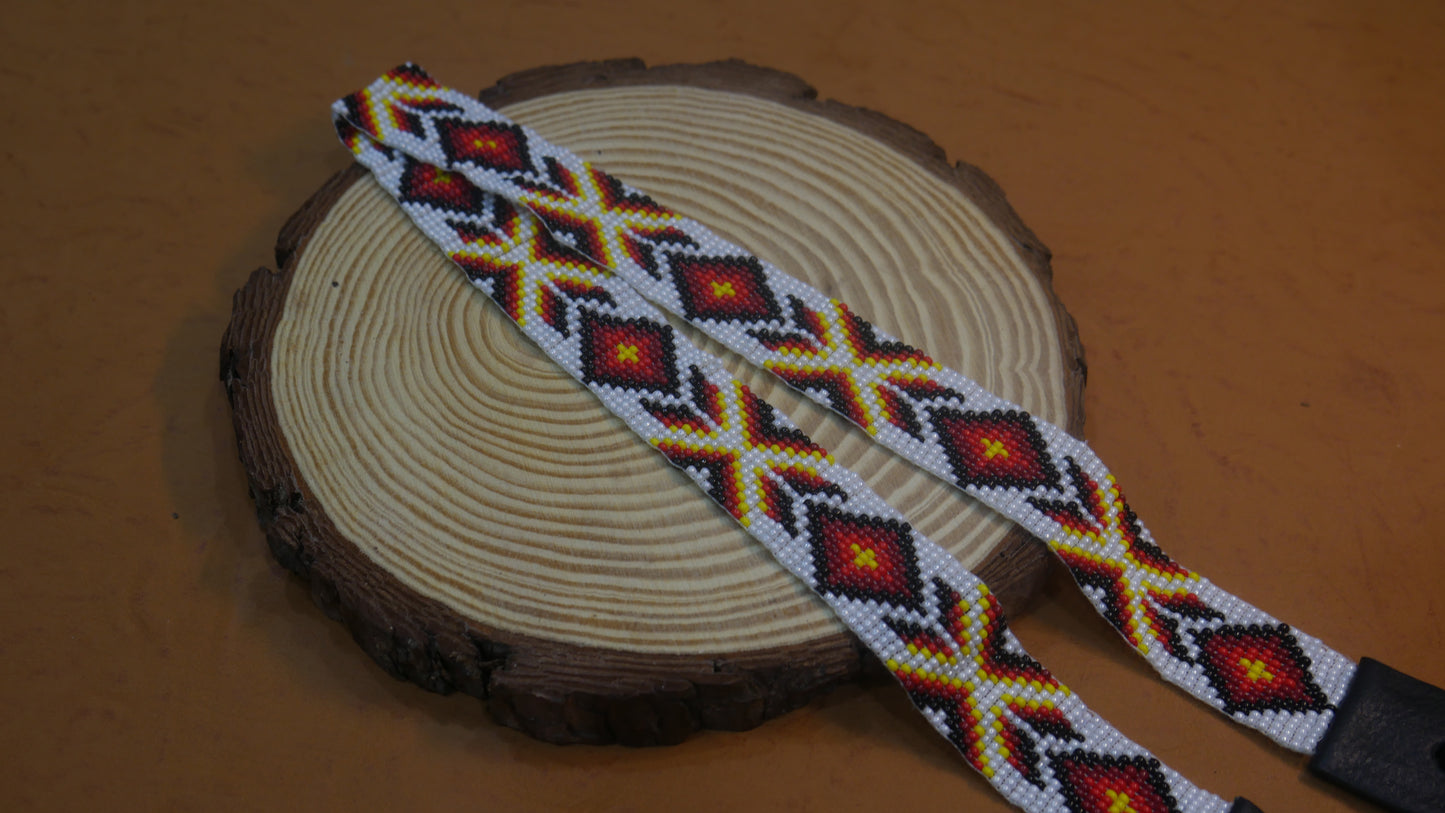 Beaded Hat Band Native American Southwestern Cowboy Rode Handmade Head/Hat Band