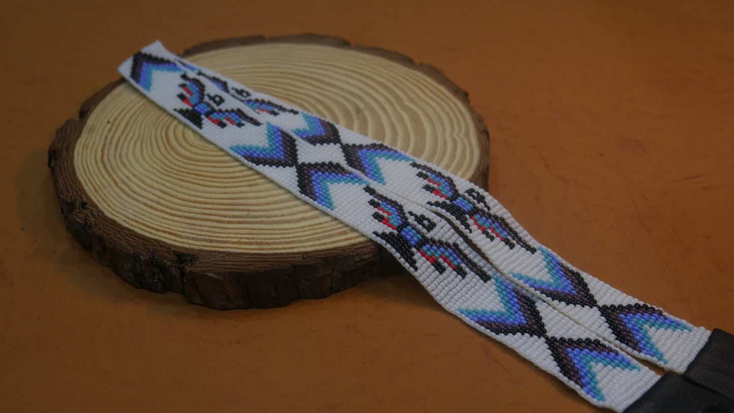 Beaded Hat Band Native American Southwestern Cowboy Rode Handmade Head/Hat Band