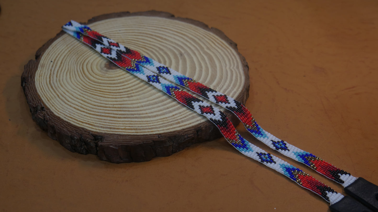 Beaded Hat Band Native American Southwestern Cowboy Rode Handmade Head/Hat Band