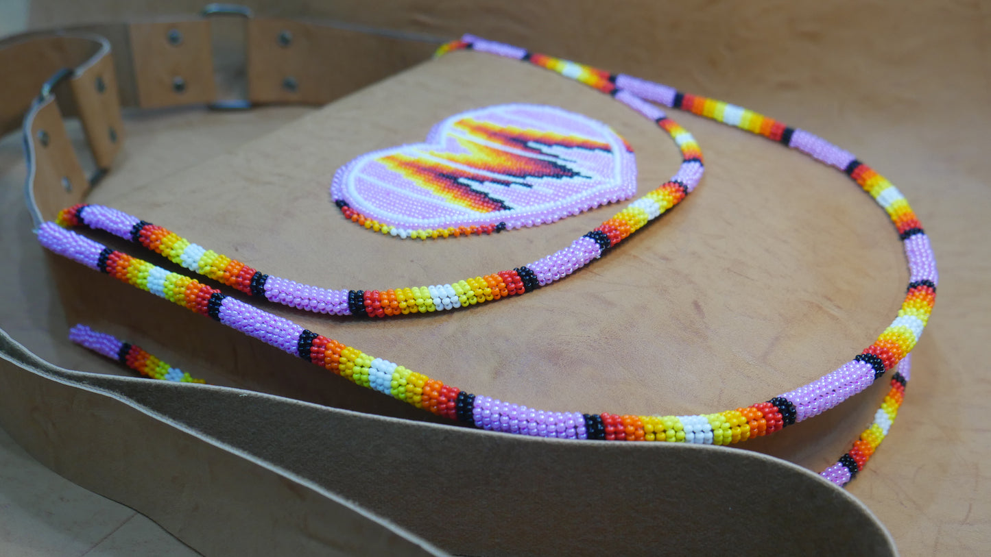 Beaded Genuine leather bags, crossbody bags, Groomsmen Gift