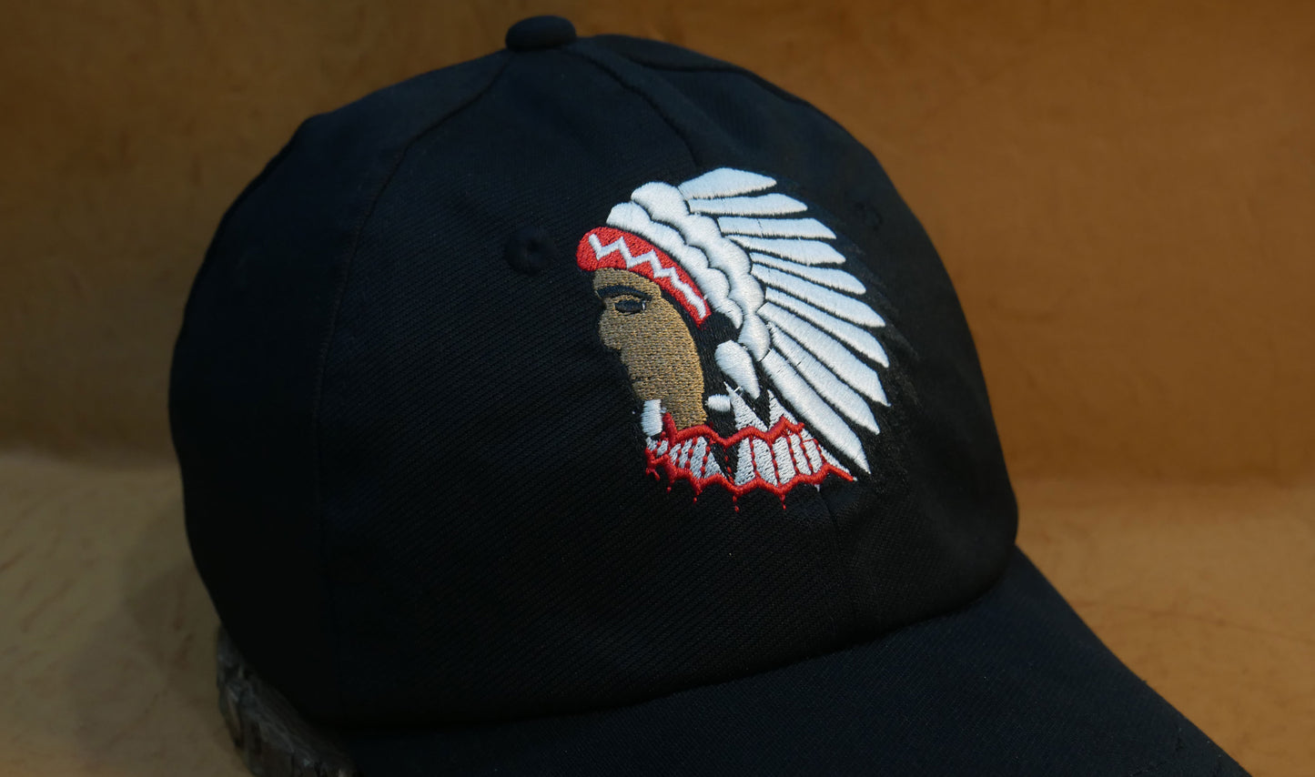 Black Native American Embroidery Baseball cap Trucker Hat