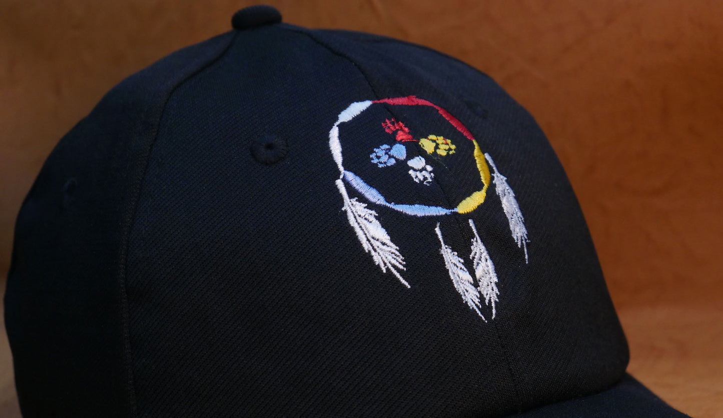 Black Native American Embroidery Baseball cap Trucker Hat
