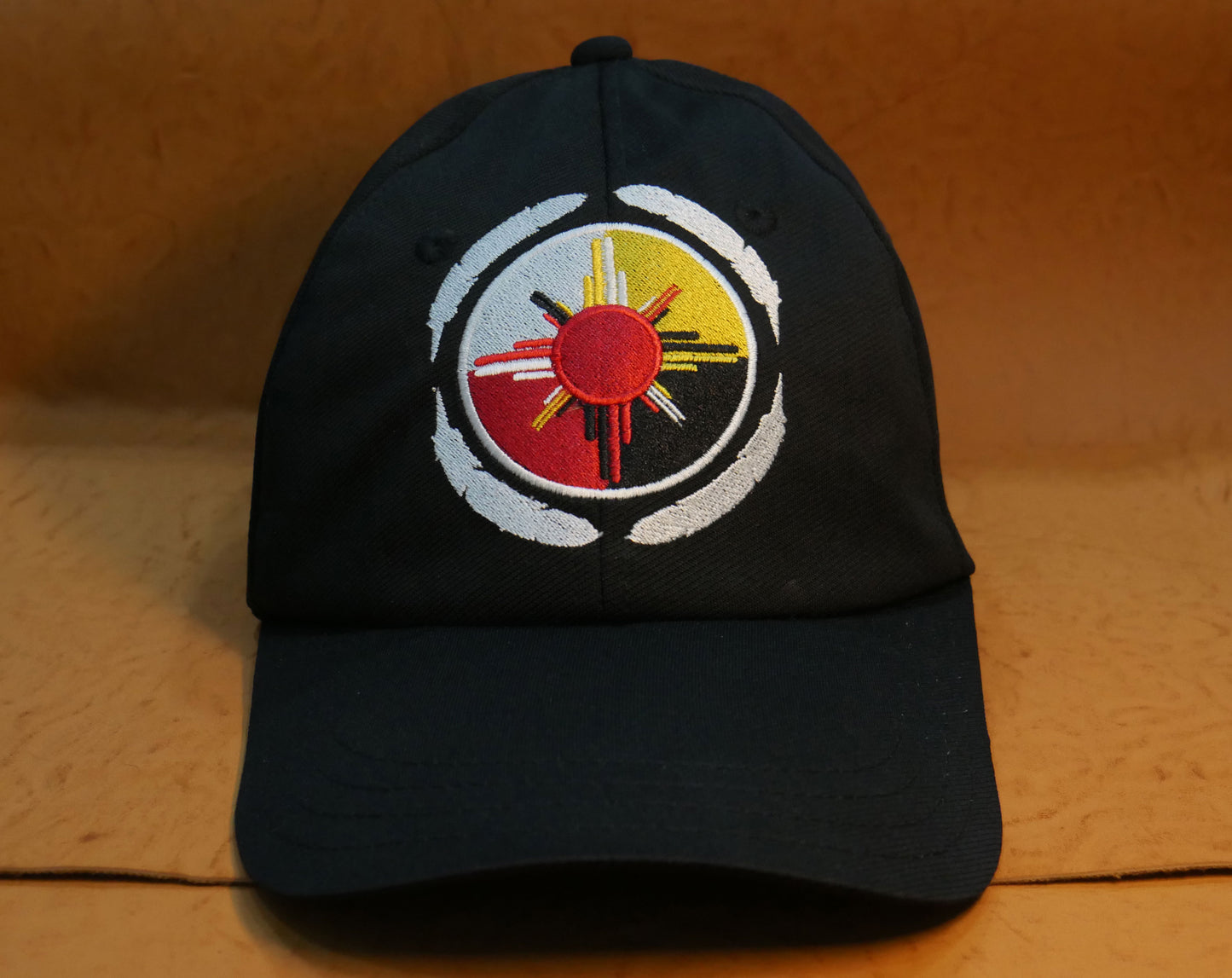 Black Native American Embroidery Baseball cap Trucker Hat