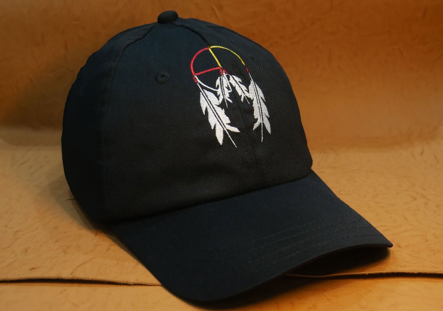 Black Native American Embroidery Baseball cap Trucker Hat