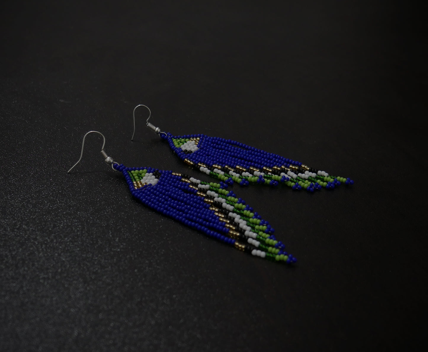 Blue Native American Beaded Necklace ( Handmade )