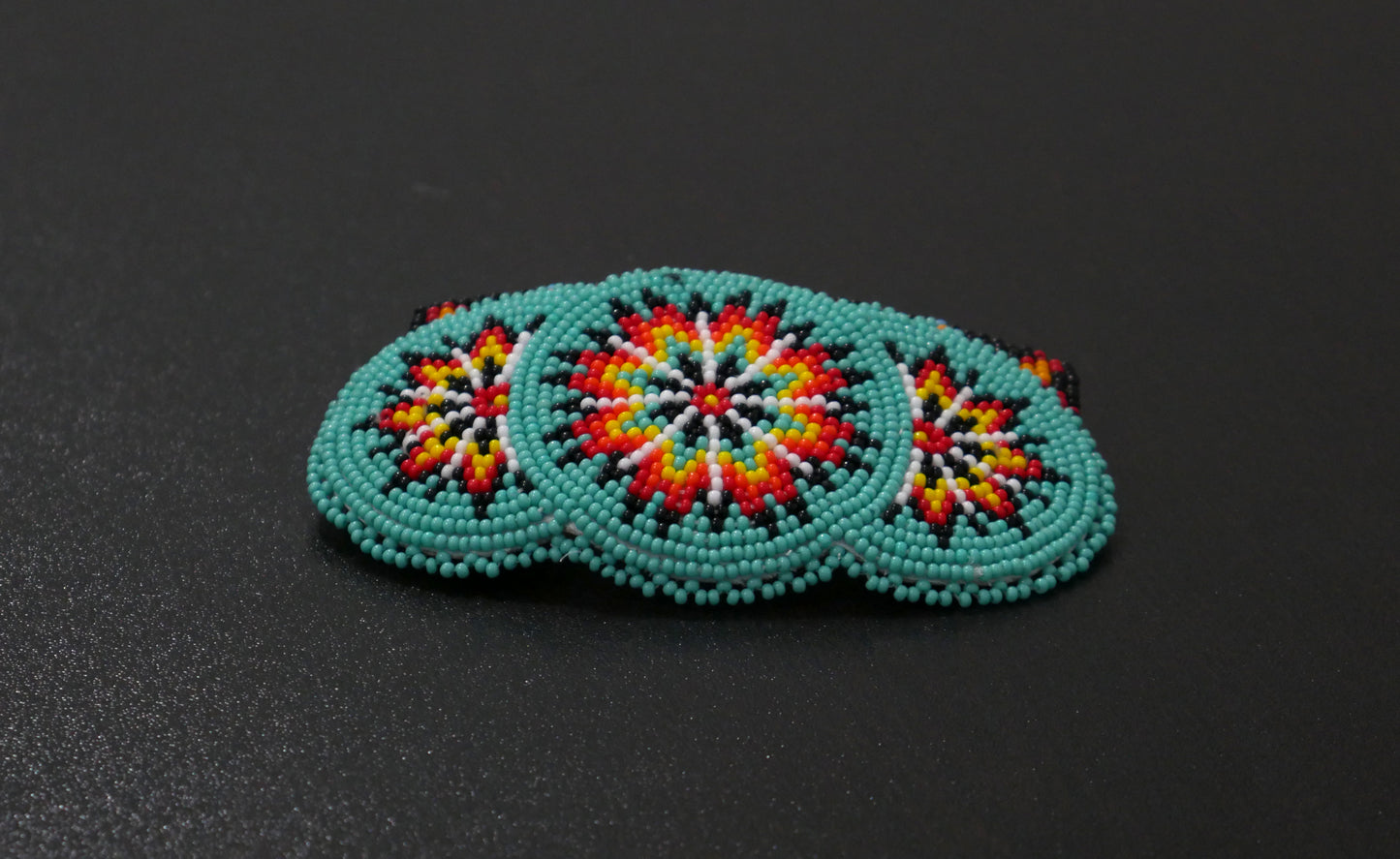 Turquoise Star Beaded Hair Clips Native American Handmade Beaded Hair Baw Beaded Barrette