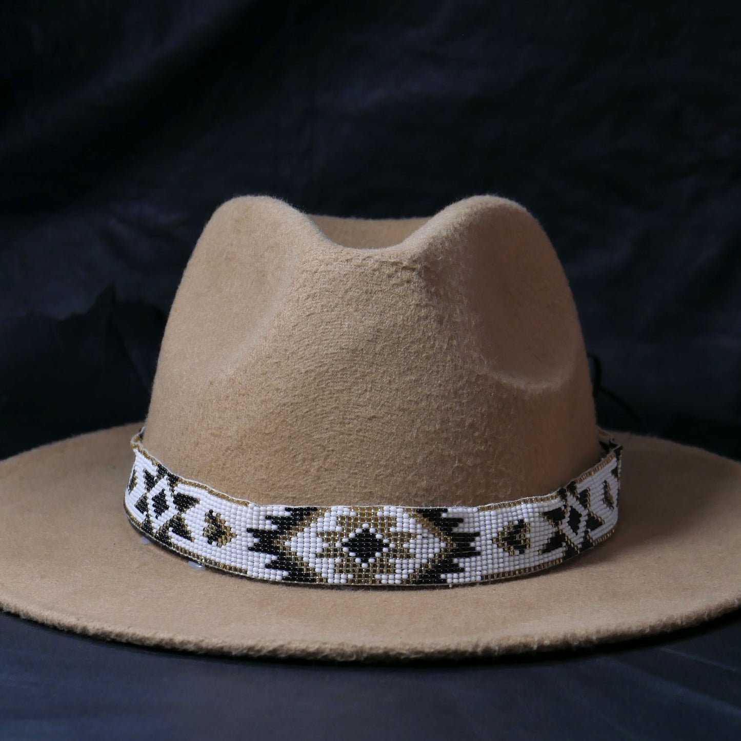 Beaded Hat Band Native American Southwestern Cowboy Rode Handmade Head/Hat Band