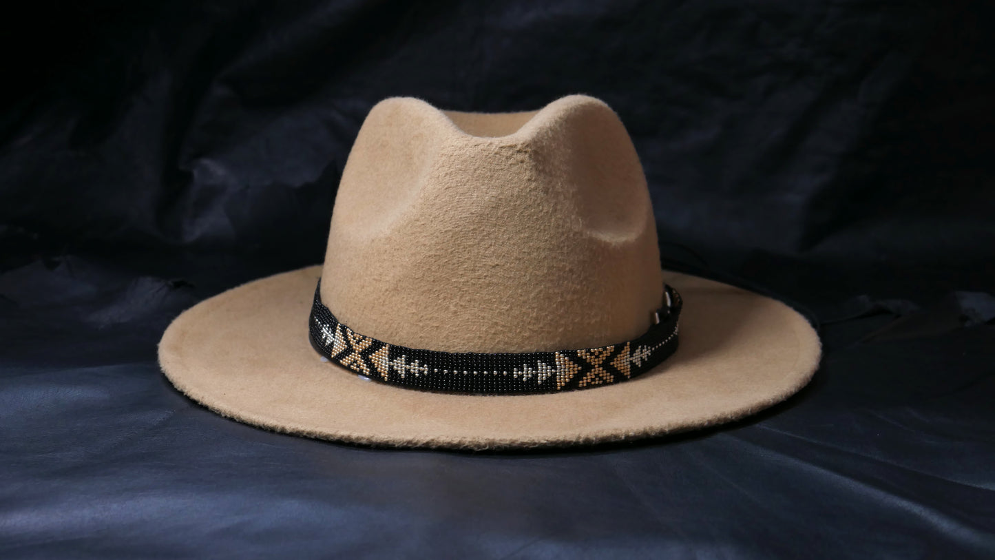 Beaded Hat Band Native American Southwestern Cowboy Rode Handmade Head/Hat Band