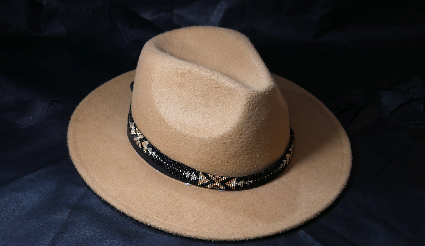 Beaded Hat Band Native American Southwestern Cowboy Rode Handmade Head/Hat Band