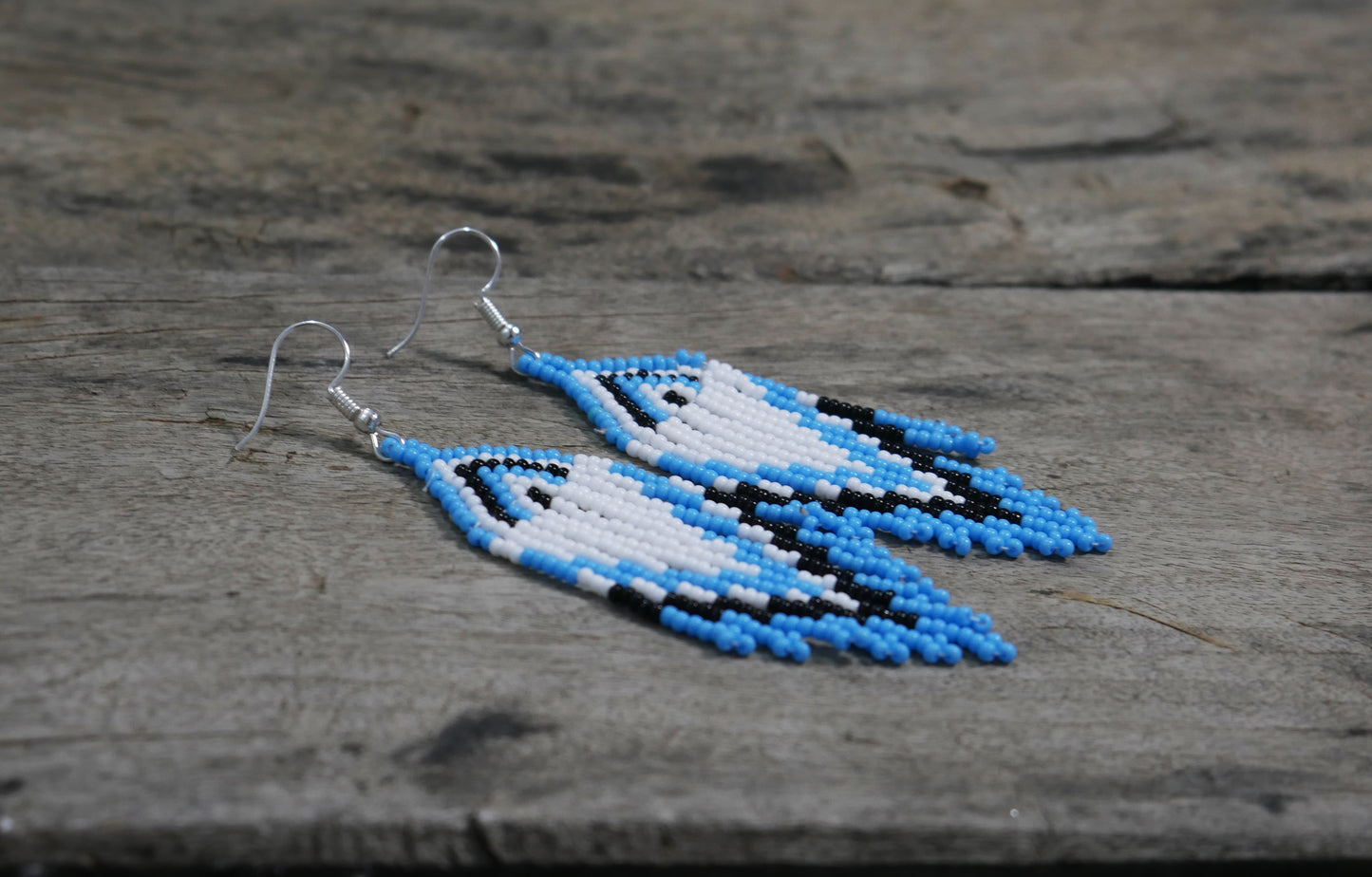 Black & White Native American Beaded Choker ( Handmade )
