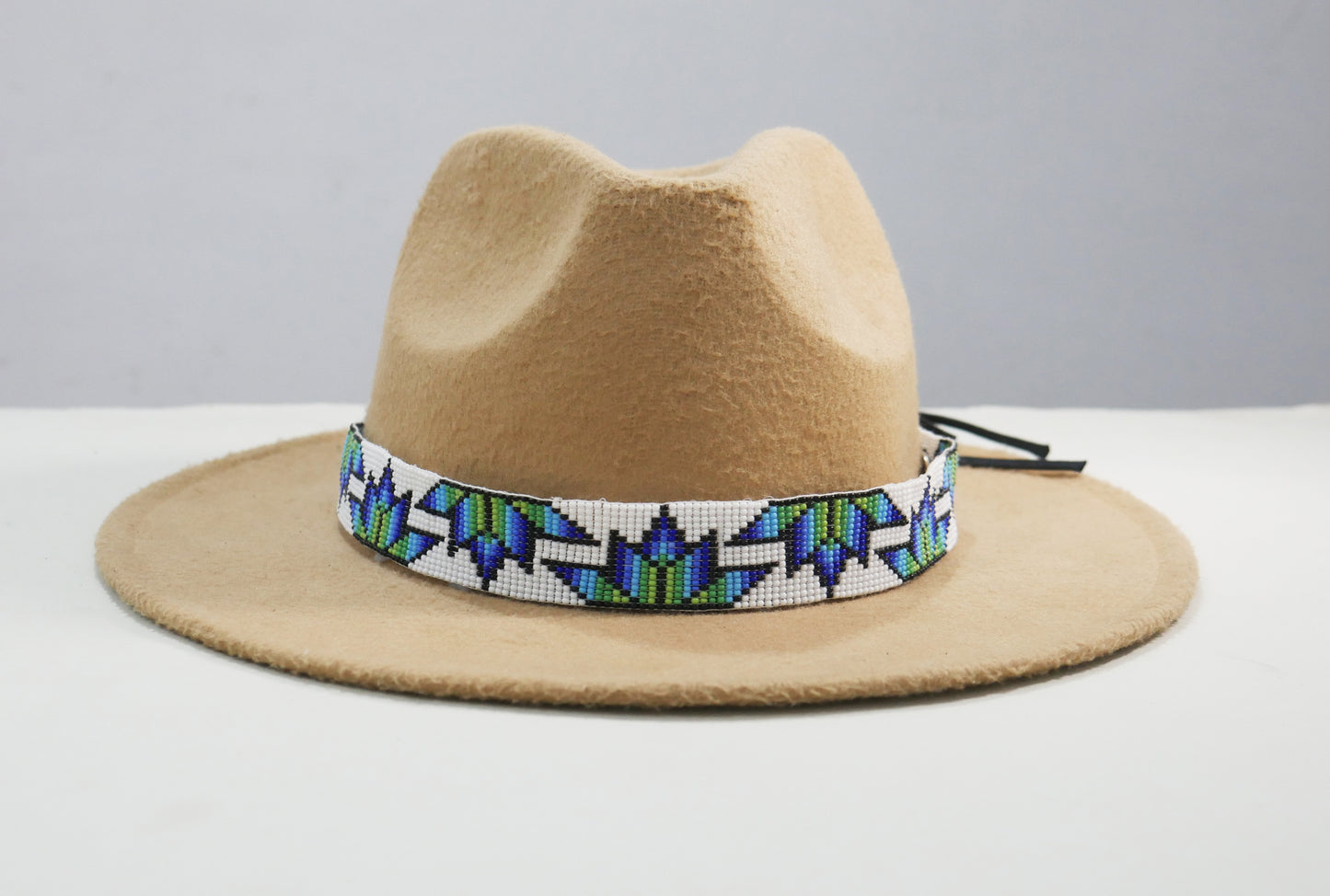 Beaded Hat Band Native American Southwestern Cowboy Rode Handmade Head/Hat Band