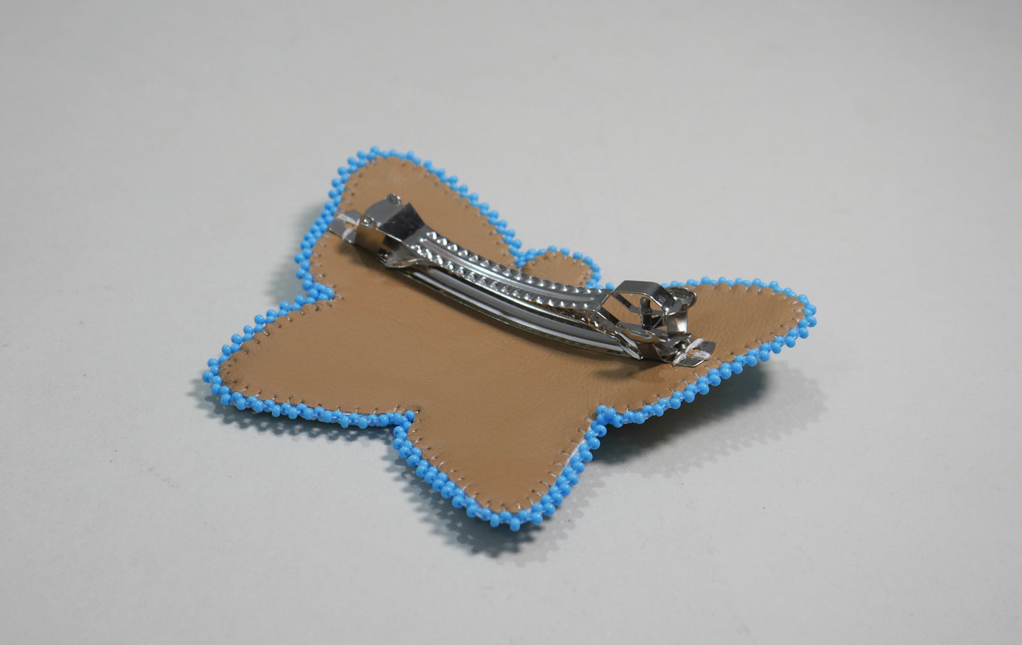 Sky-Blue Butterfly Beaded Hair Clips Native American Handmade Beaded Hair Baw Beaded Barrette