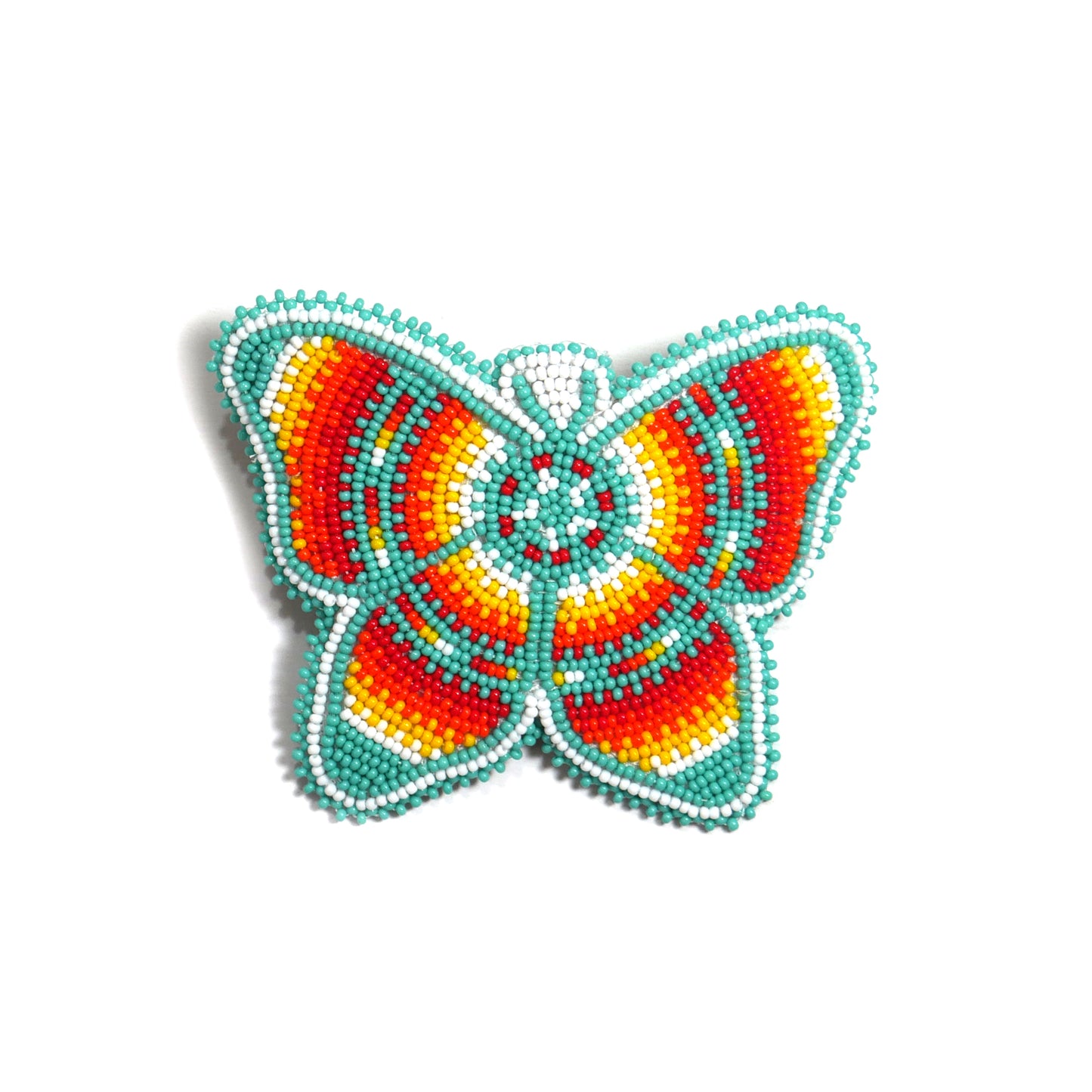 turquoise Butterfly Beaded Hair Clips Native American Handmade Beaded Hair Baw Beaded Barrette