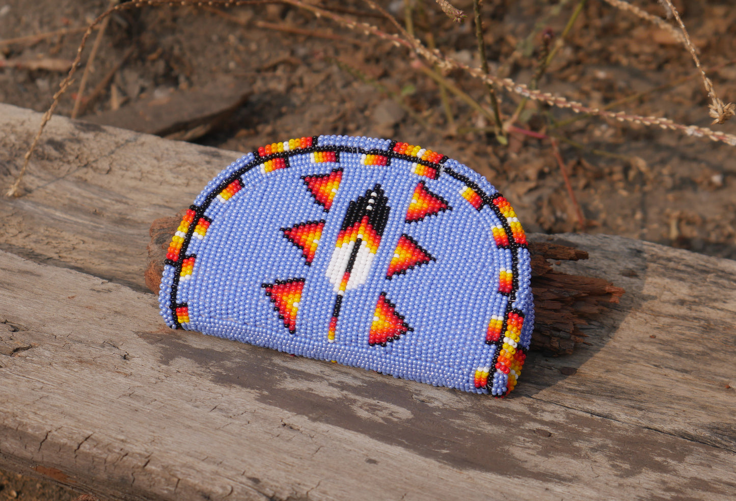 Light Blue Feather Native American Beaded Coin Purse, Change Purse For Women, Zippered Change Pouch Wallet, Small Leather Pouch, designer key pouch