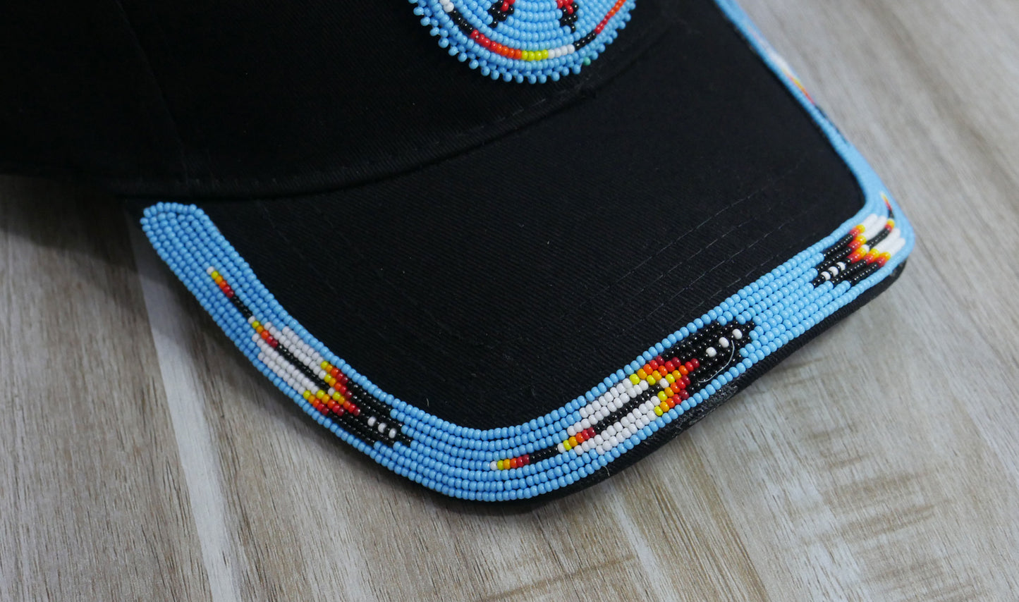 Native American Style Baseball Cap - Beaded Trucker Hat for Men