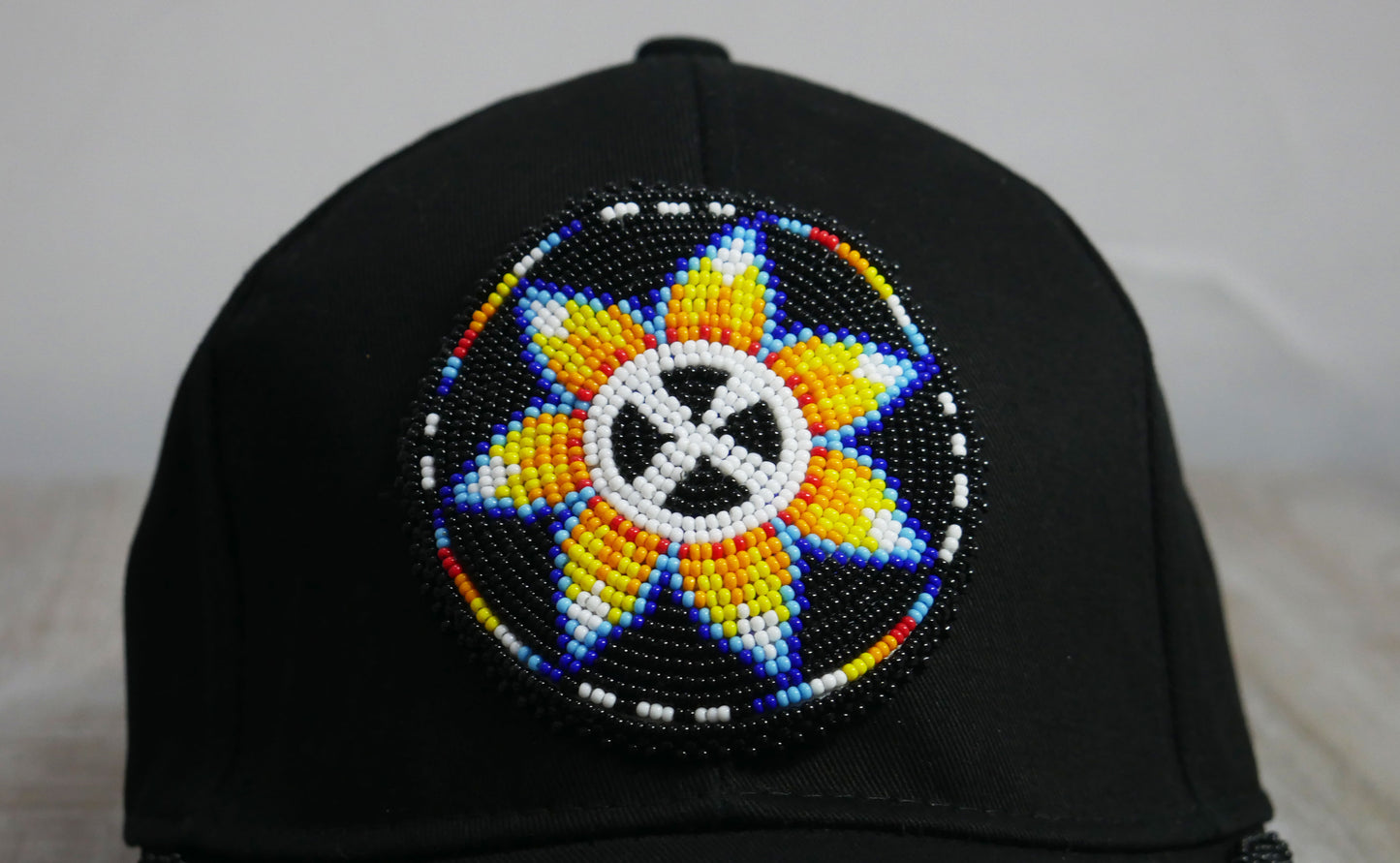 Native American Style Baseball Cap - Beaded Trucker Hat for Men