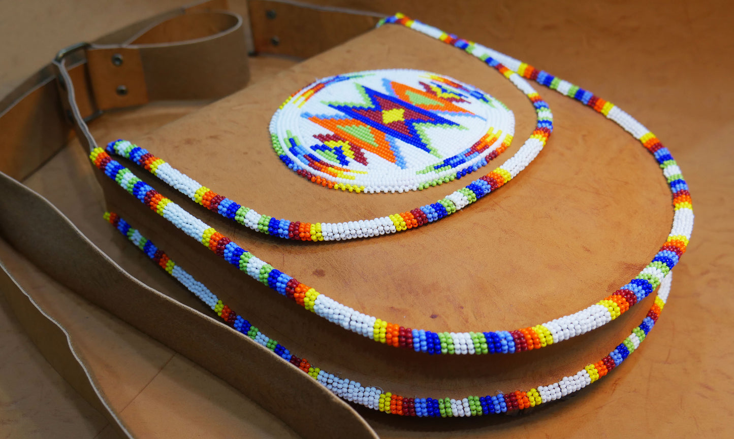Beaded Genuine leather bags, crossbody bags, Groomsmen Gift