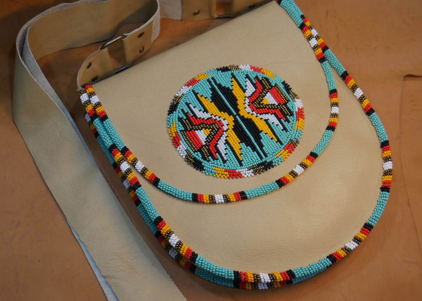 Beaded Genuine leather bags, crossbody bags, Groomsmen Gift