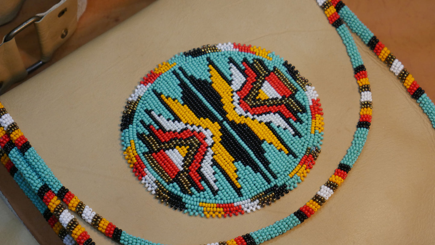 Beaded Genuine leather bags, crossbody bags, Groomsmen Gift