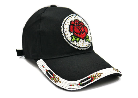 Native American Style Baseball Cap - Beaded Trucker Hat for Men