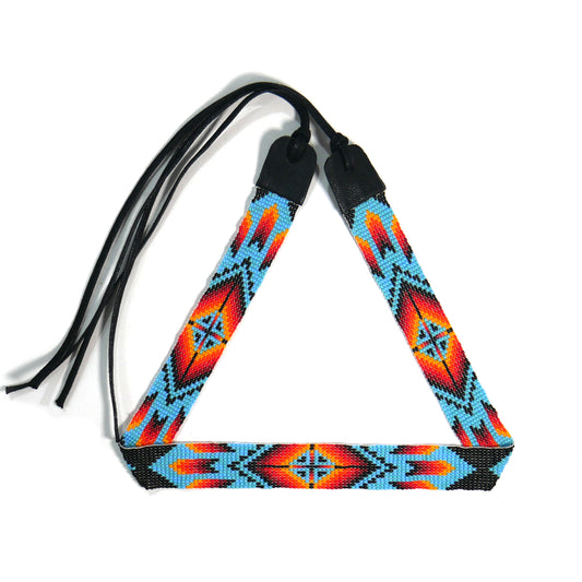 Beaded Hat Band Native American Southwestern Cowboy Rode Handmade Head/Hat Band