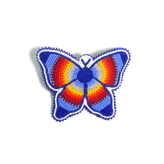 Blue Butterfly Beaded Hair Clips Native American Handmade Beaded Hair Baw Beaded Barrette