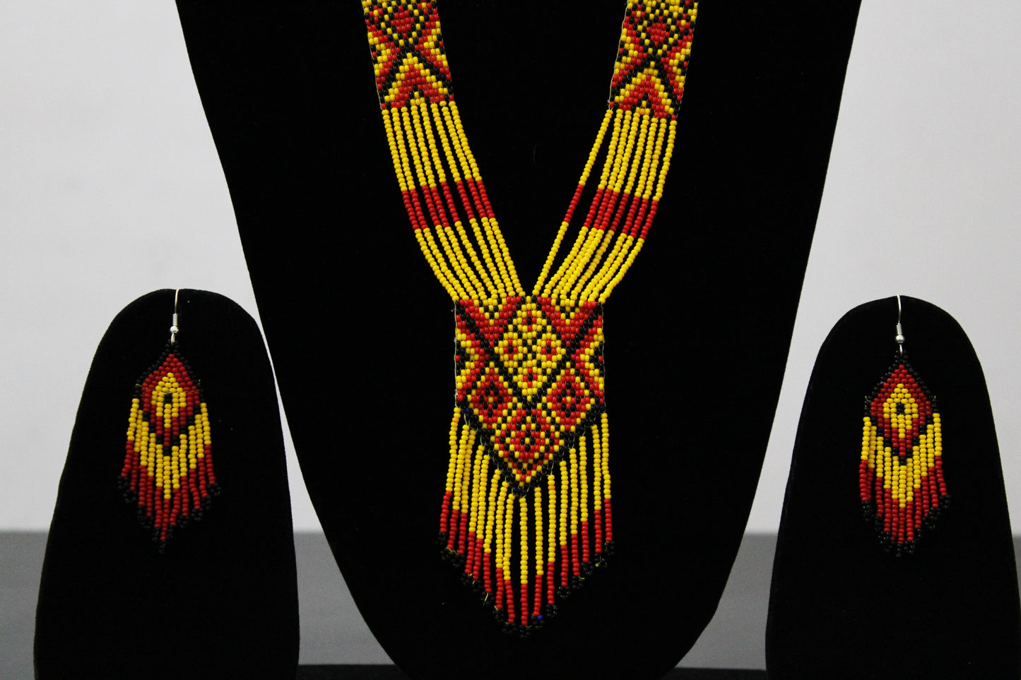 Blue Native American Beaded Necklace ( Handmade )