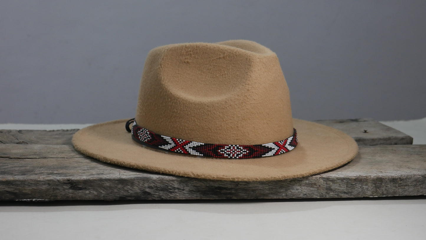 Beaded Hat Band Native American Southwestern Cowboy Rode Handmade Head/Hat Band