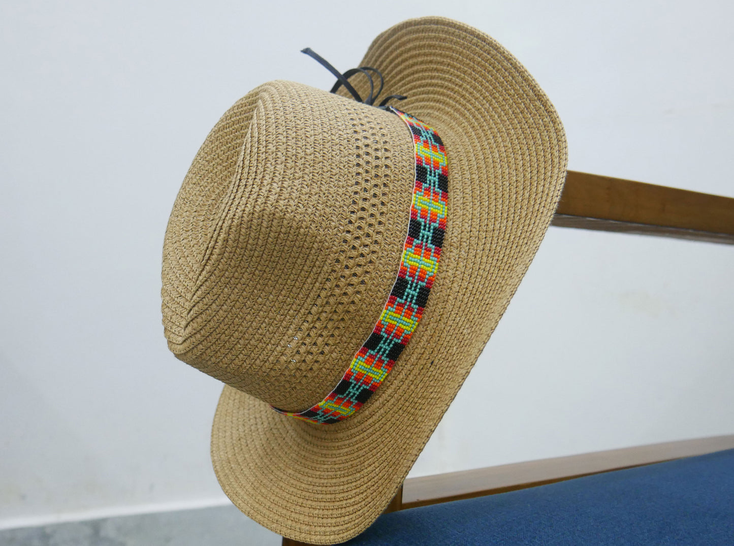 Beaded Hat Band Native American Southwestern Cowboy Rode Handmade Head/Hat Band