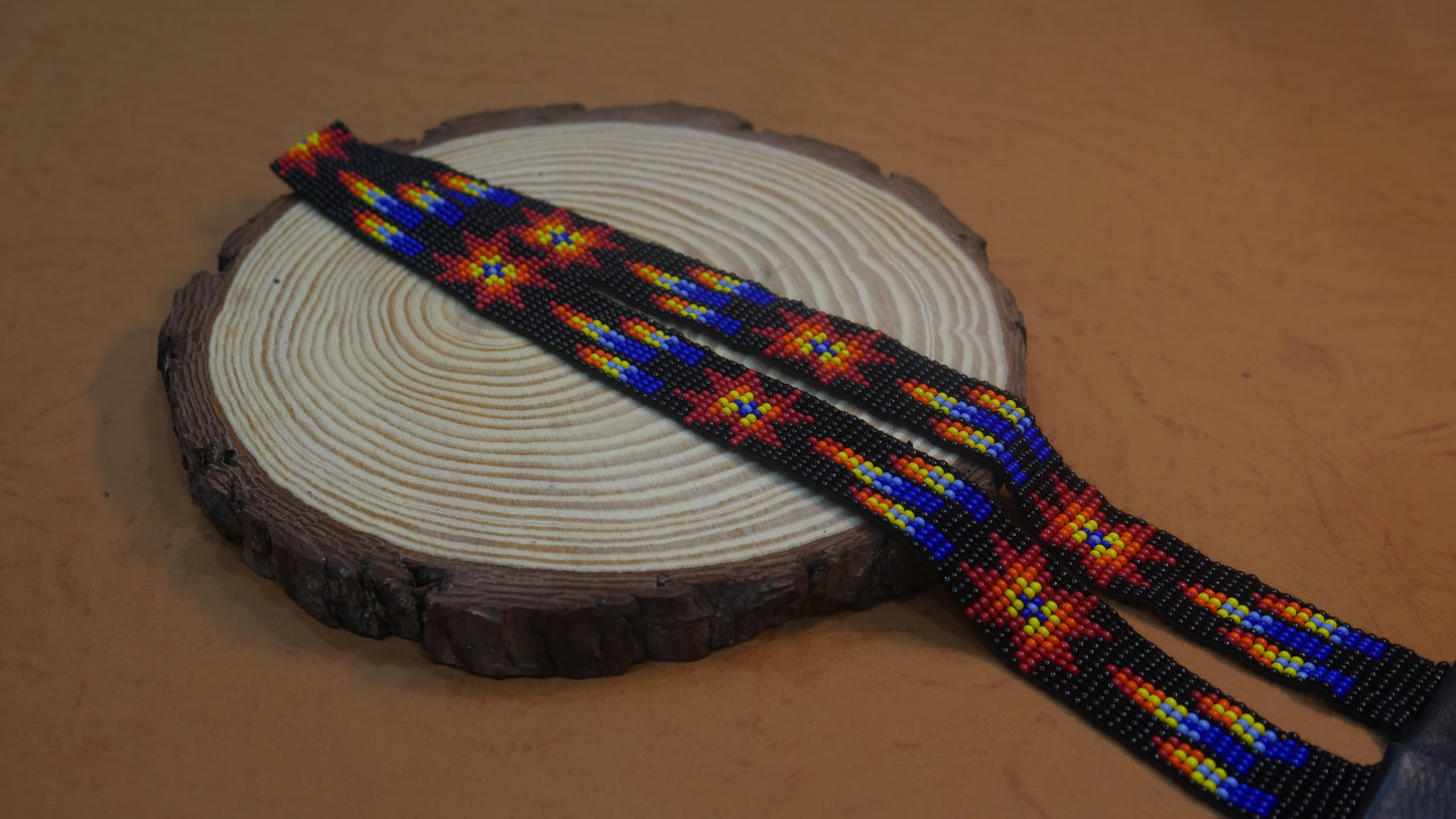 Beaded Hat Band Native American Southwestern Cowboy Rode Handmade Head/Hat Band