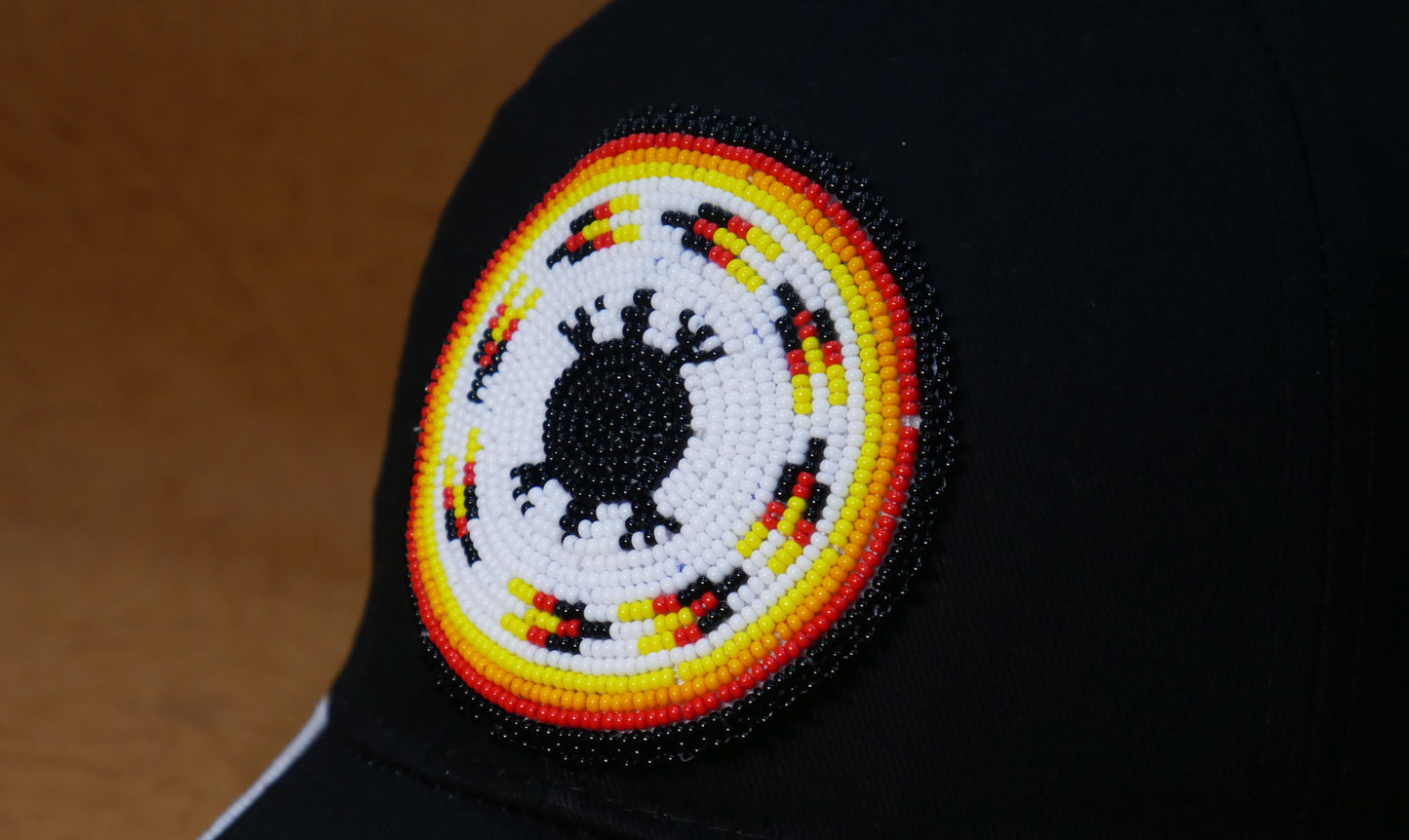 Native American Style Baseball Cap - Beaded Trucker Hat for Men