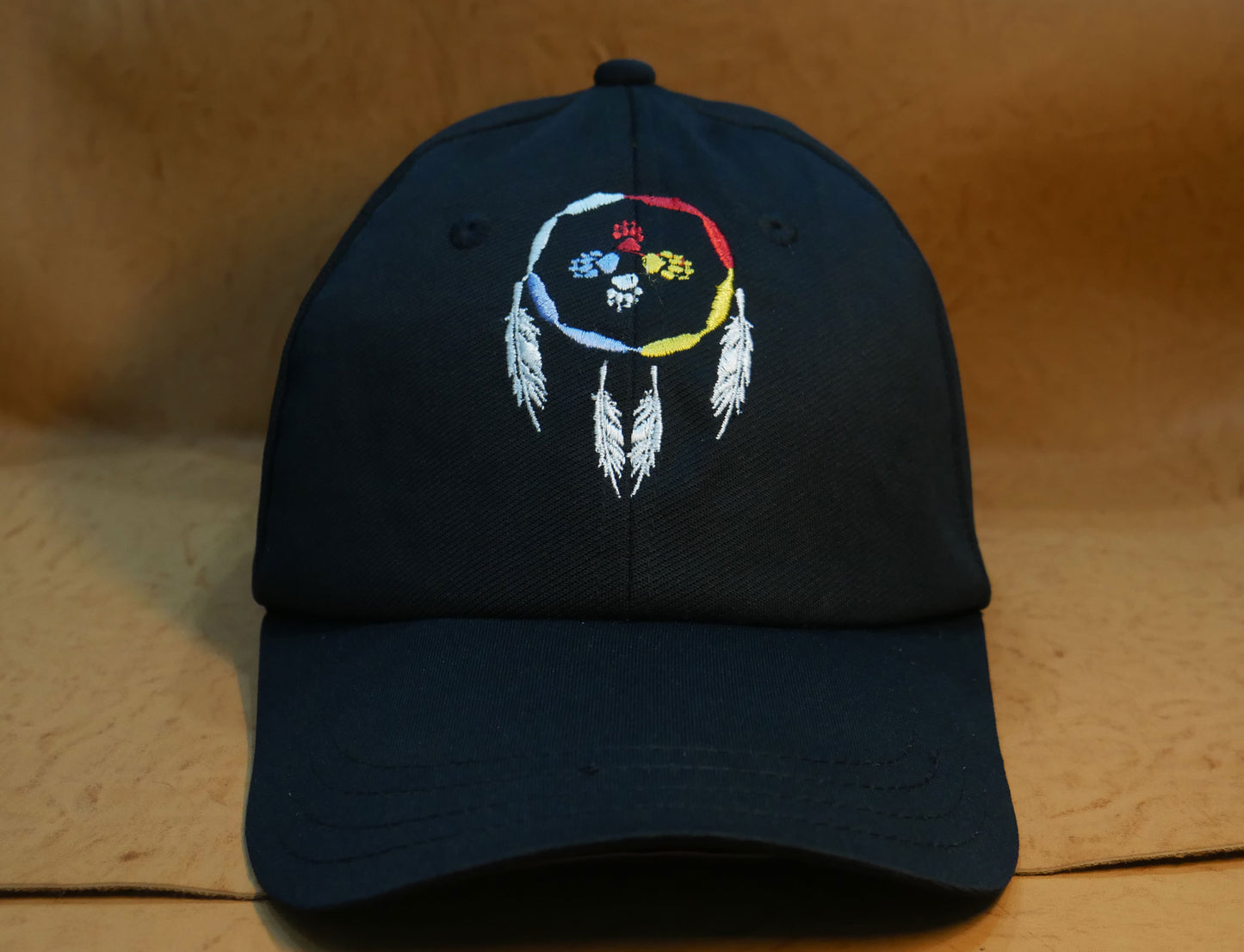 Black Native American Embroidery Baseball cap Trucker Hat