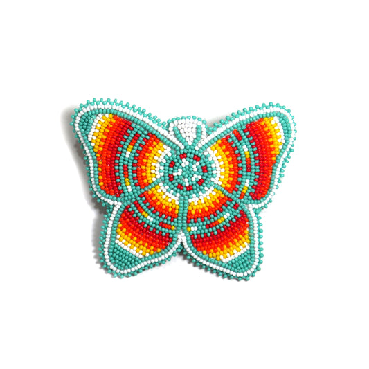turquoise Butterfly Beaded Hair Clips Native American Handmade Beaded Hair Baw Beaded Barrette